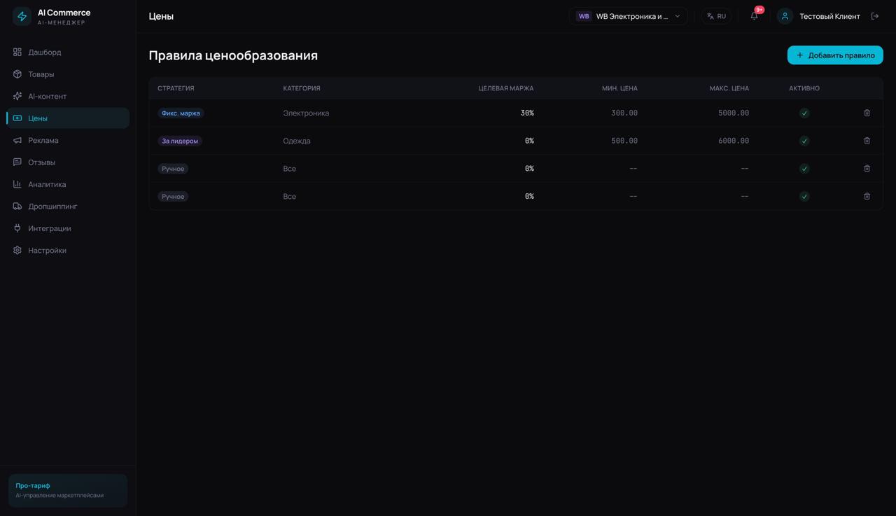 Умное ценообразование
